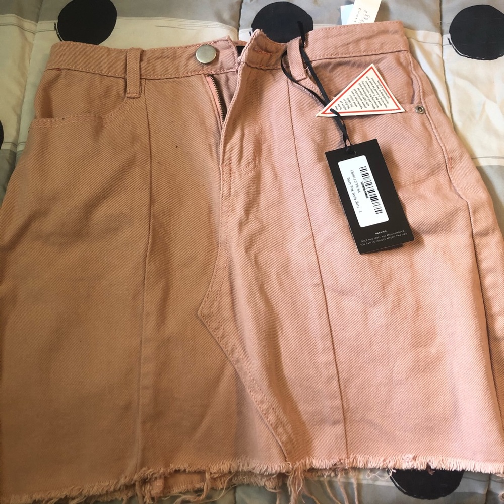 light blush pink skirt .